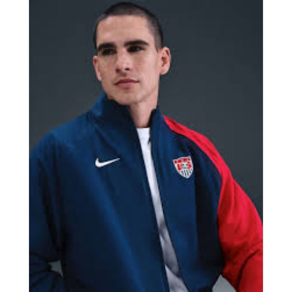 (C3) Nike Team USA Soccer Mens Vintage, Y2K, Sz S, Jacket Blue and Red